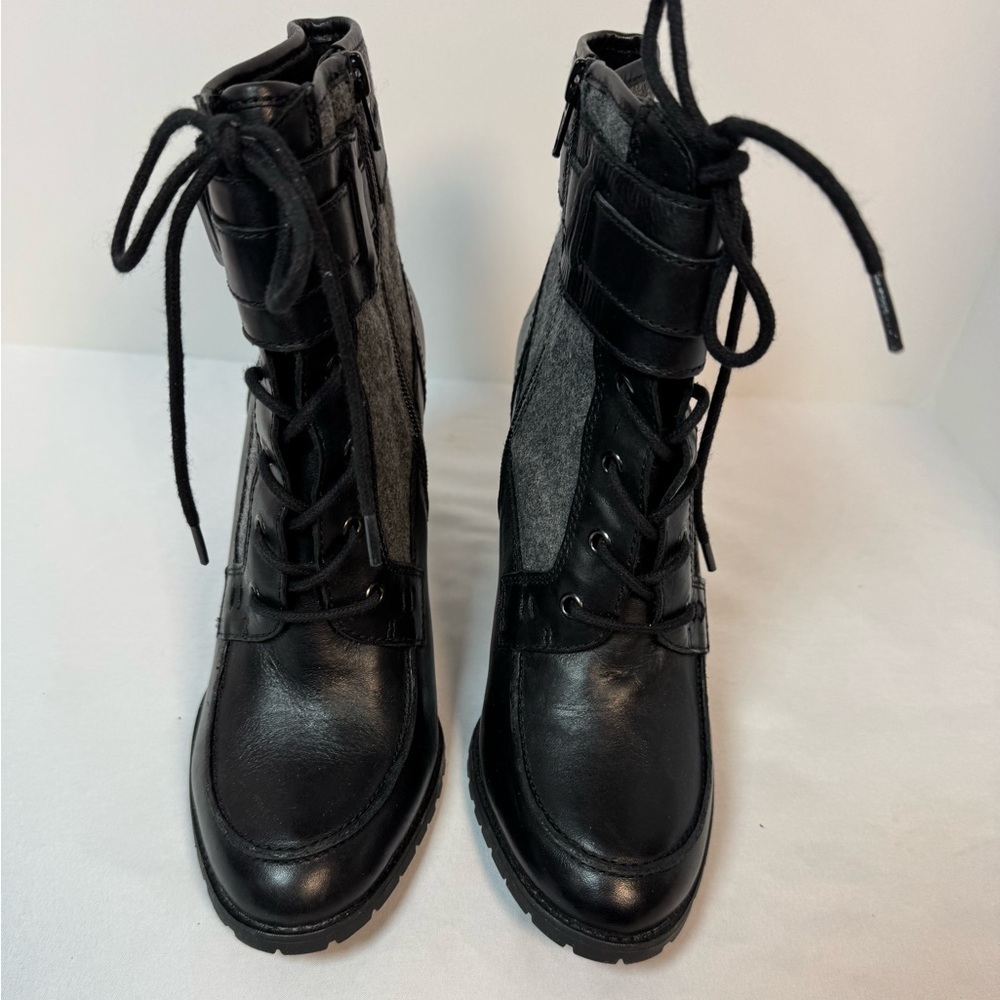 Antonio Melani Black Leather Boots 8M